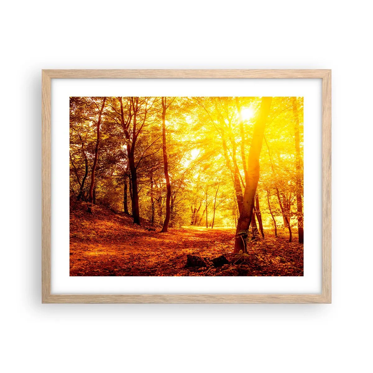 Plakát v rámu světlý dub - Ke zlaté mýtině - 50x40 cm