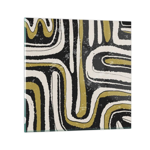 Obraz na skle - Kompozice: trakty a uličky - 50x50 cm