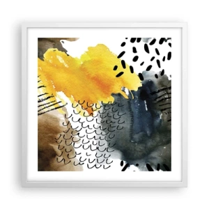 Plakát v bílém rámu - Setkání živlů - 50x50 cm