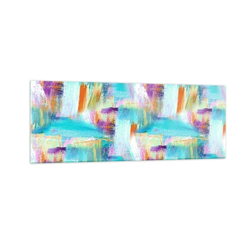 Obraz na skle - Pohodové střídavé cákance - 140x50 cm