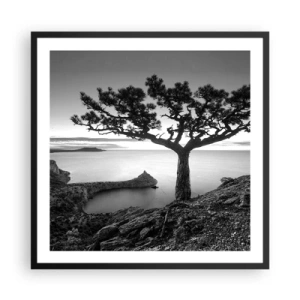 Plakát v černém rámu - Klid až k horizontu - 60x60 cm