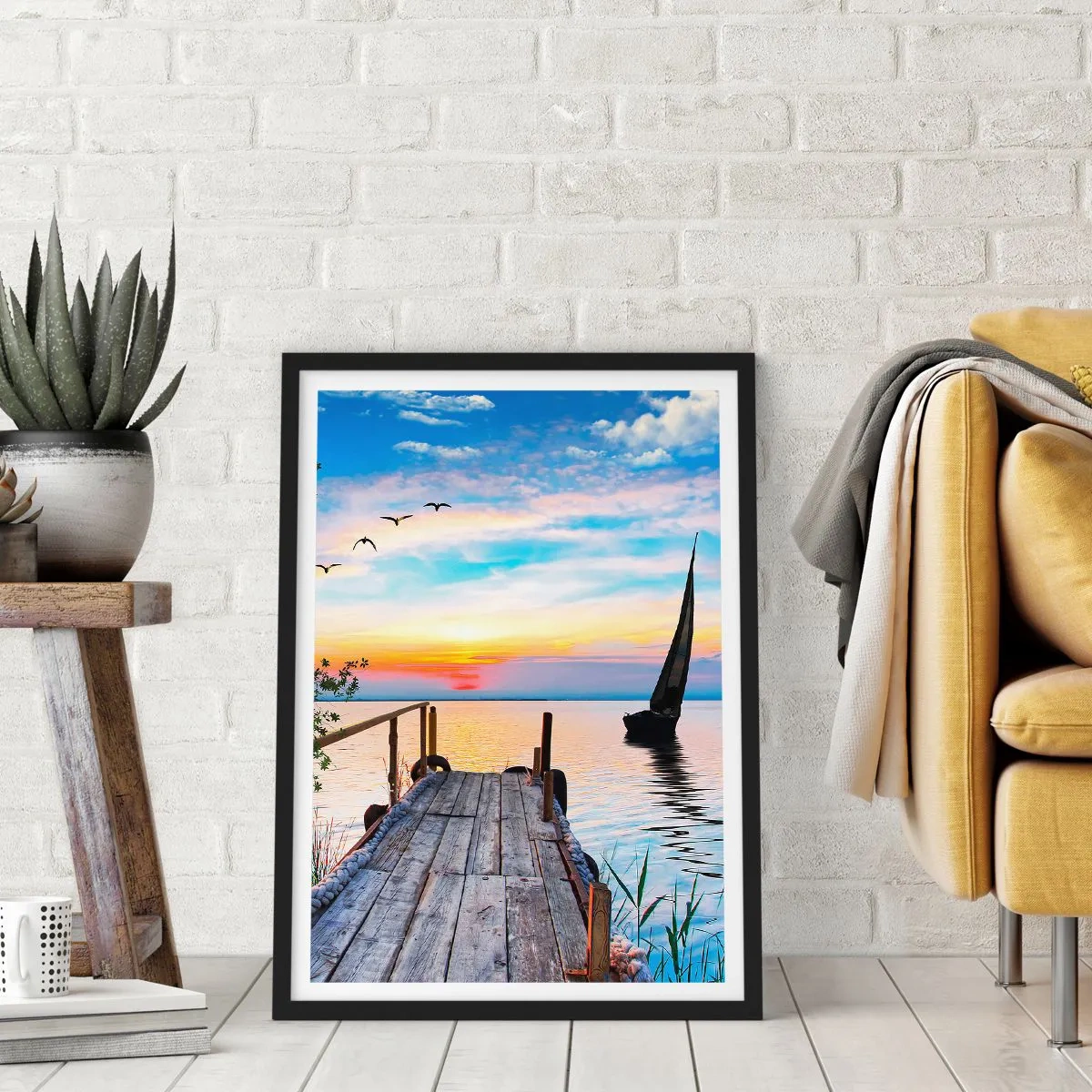 Plakát v černém rámu - Dobrý večer - 40x50 cm