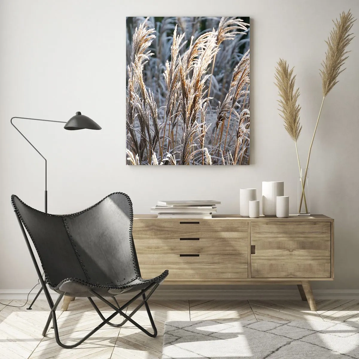 Obraz na skle - Mrazem pokryté - 50x70 cm