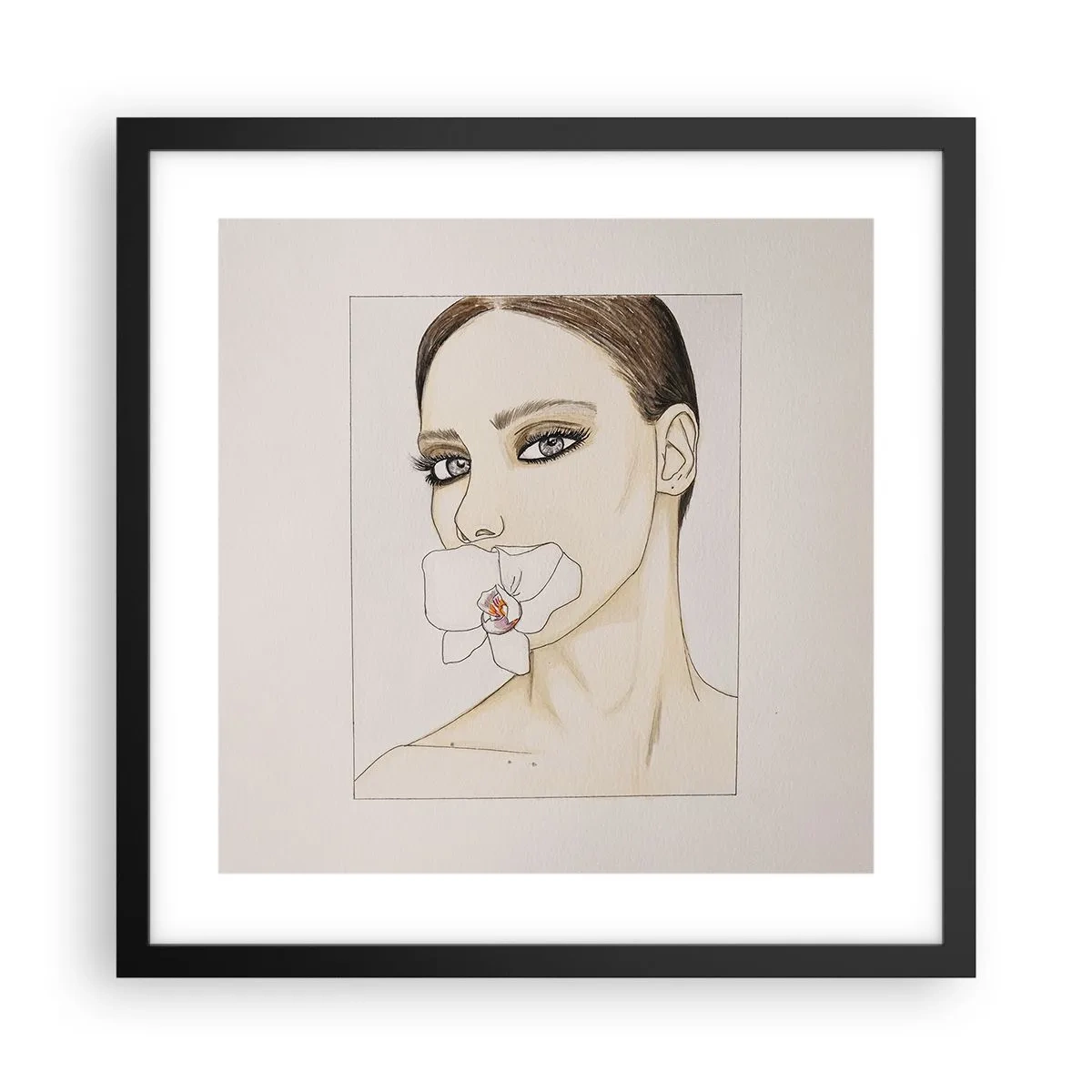 Plakát v černém rámu - Symbol elegance a krásy - 40x40 cm
