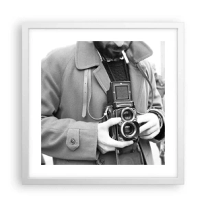 Plakát v bílém rámu - V retro stylu - 40x40 cm