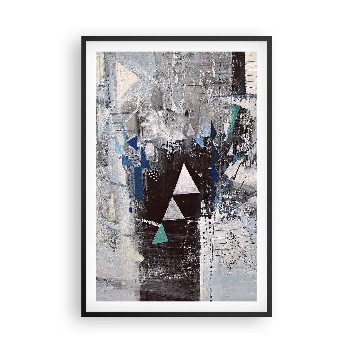 Plakát v černém rámu - Přednostní pořadí trojúhelníků - 61x91 cm