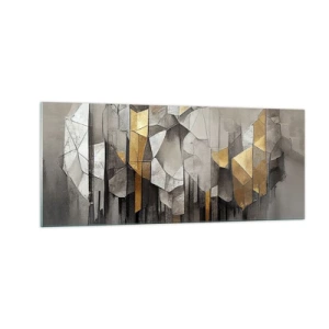 Obraz na skle - Kompozice z ledu a světla - 100x40 cm