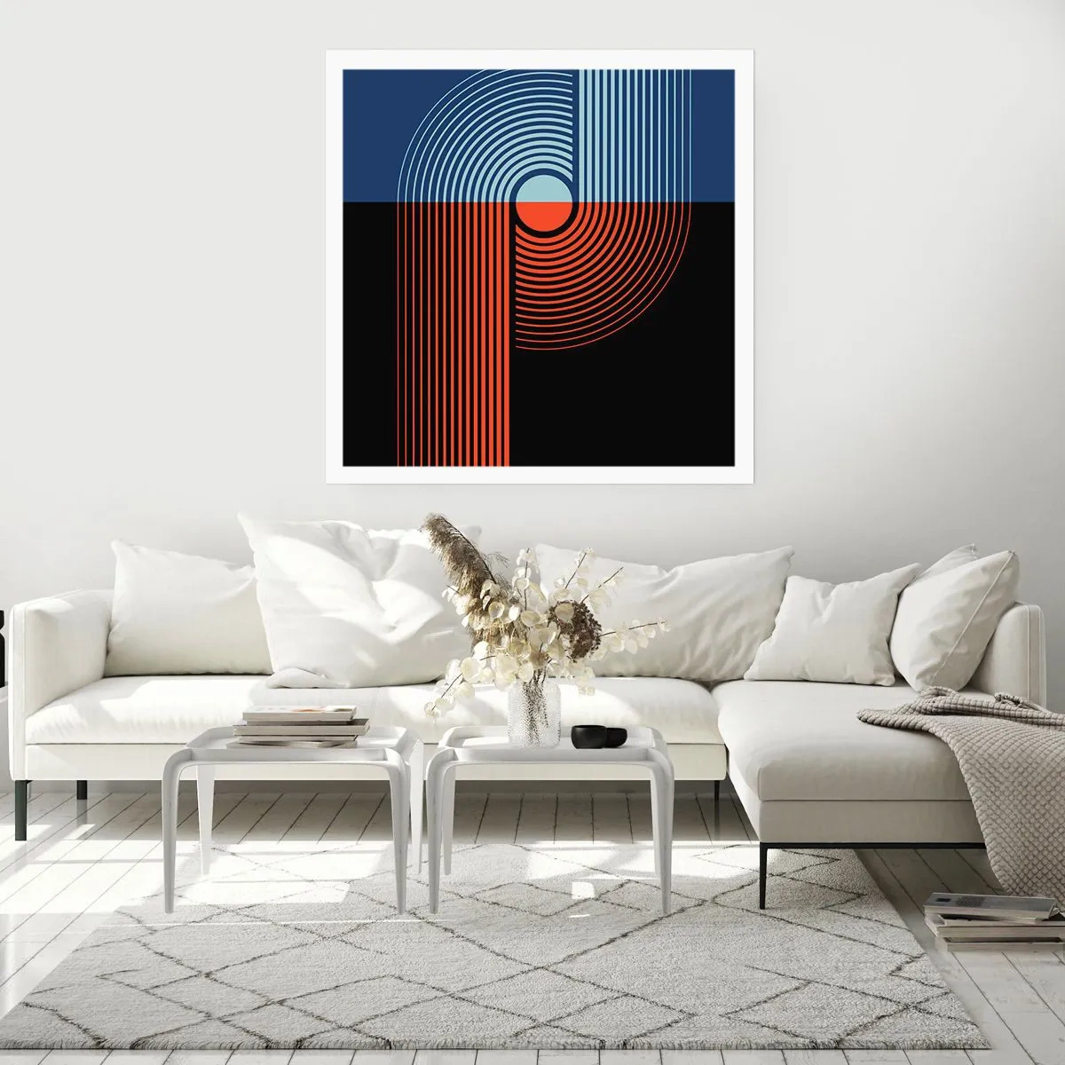 Plakát - V geometrickém objetí - 50x50 cm