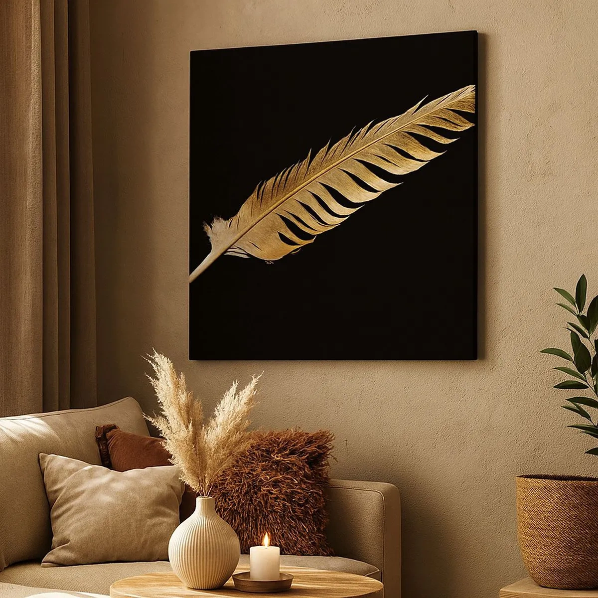 Obraz na plátně - Krásne peříčko… - 30x30 cm