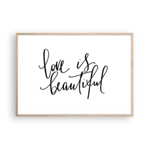 Plakát v rámu světlý dub - Přečti a zopakuj - 100x70 cm