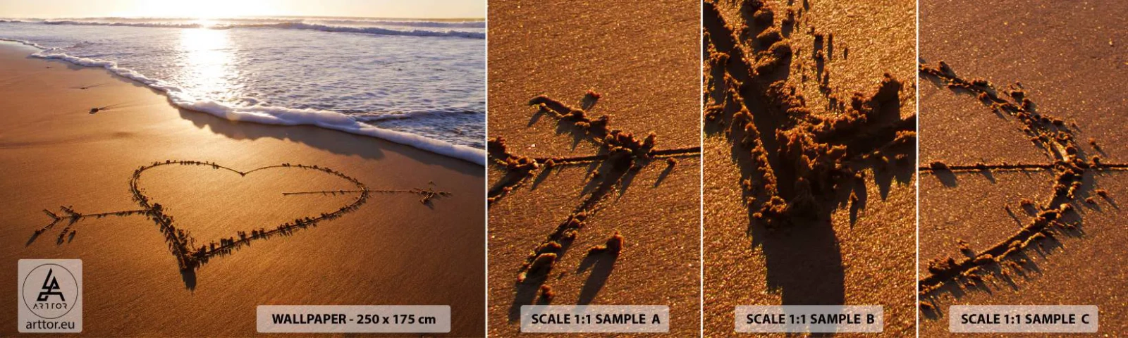 Vzor Fototapety Samolepicí Deluxe Sticker - Prázdninové vyznání - Krajina, Pláž, Moře - 100x30 cm