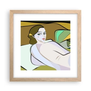 Plakát v rámu světlý dub - Intimní portrét - 30x30 cm