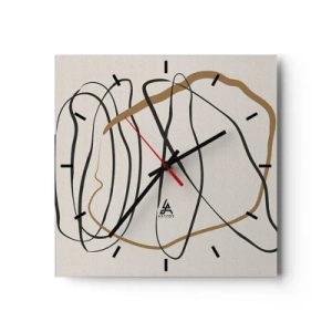 Nástěnné hodiny - Kompozice – tanec ve smyčce - 30x30 cm