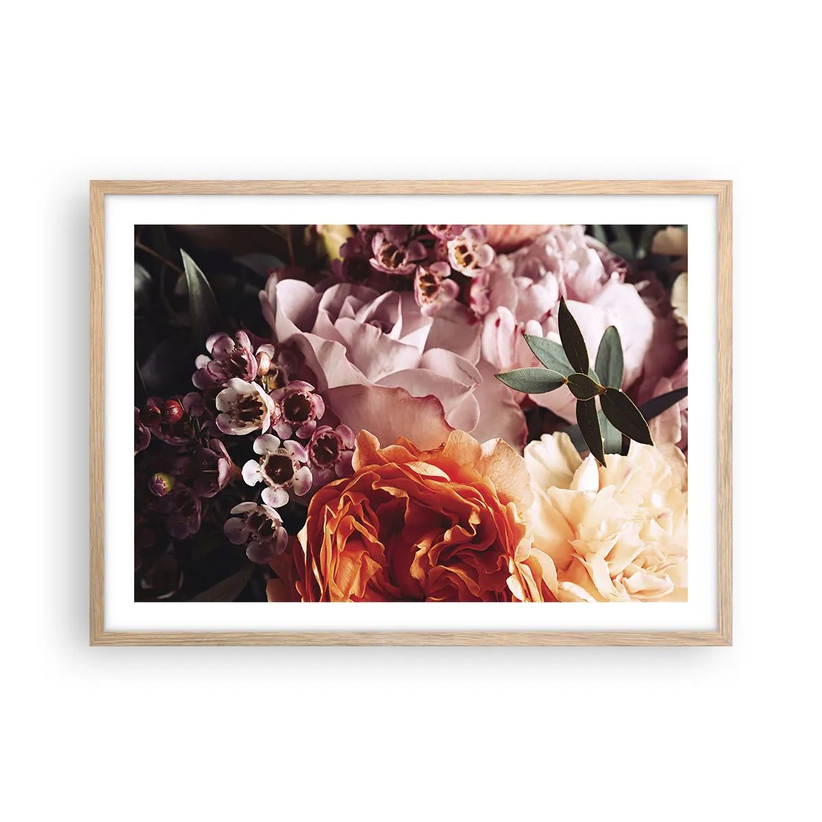 Plakát v rámu světlý dub - Zabalené do krásy - 70x50 cm