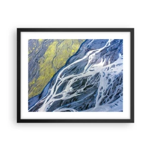 Plakát v černém rámu - Jeskynní malby přírody - 50x40 cm