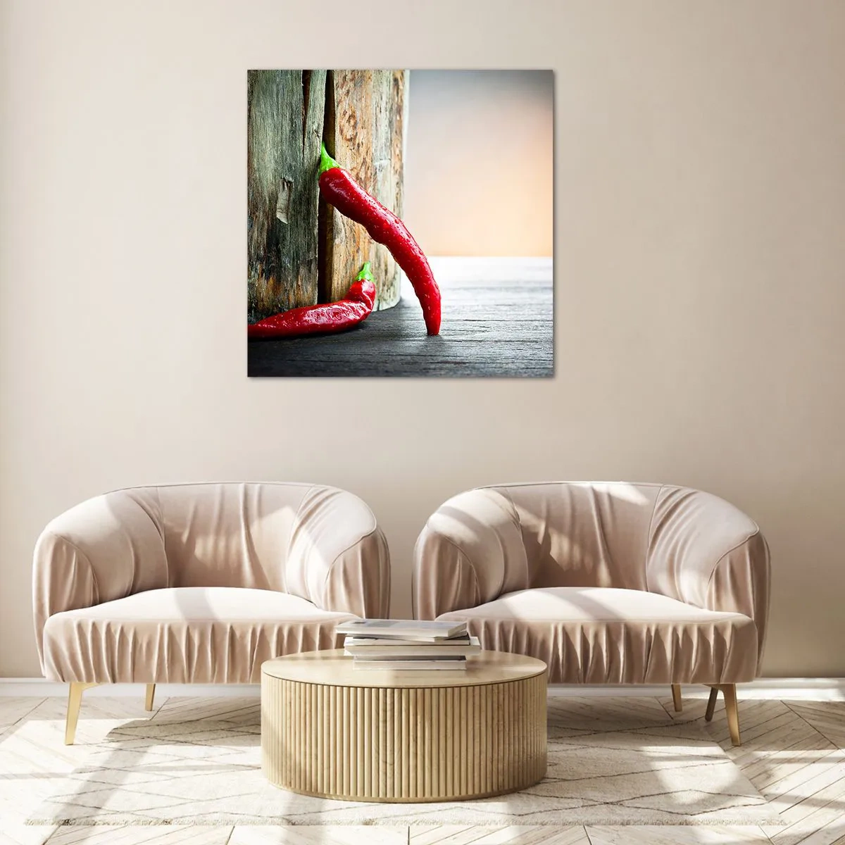 Obraz na skle - Red hot chili peppers - 60x60 cm