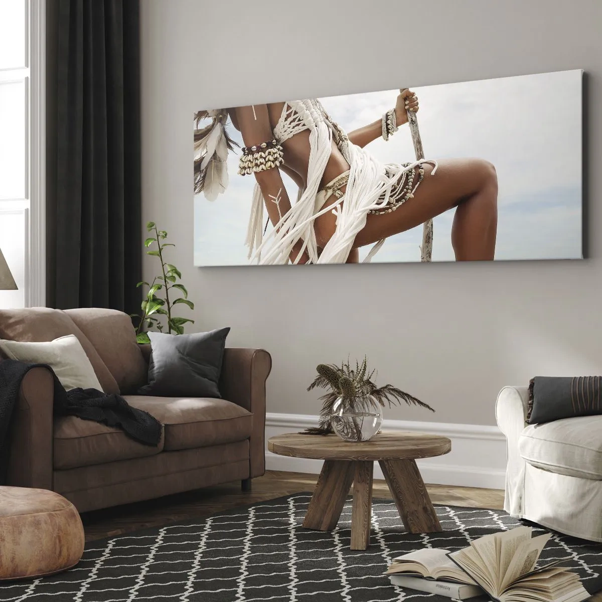 Obraz na plátně - Kněžka slunce - 100x40 cm