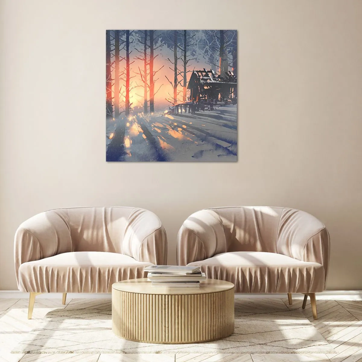 Obraz na skle - Dívá se tu jenom slunce - 60x60 cm