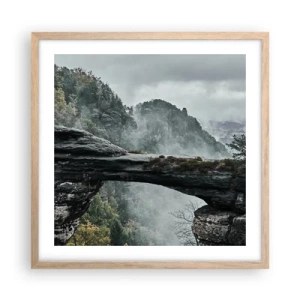 Plakát v rámu světlý dub - Dobrodružství právě začíná - 50x50 cm