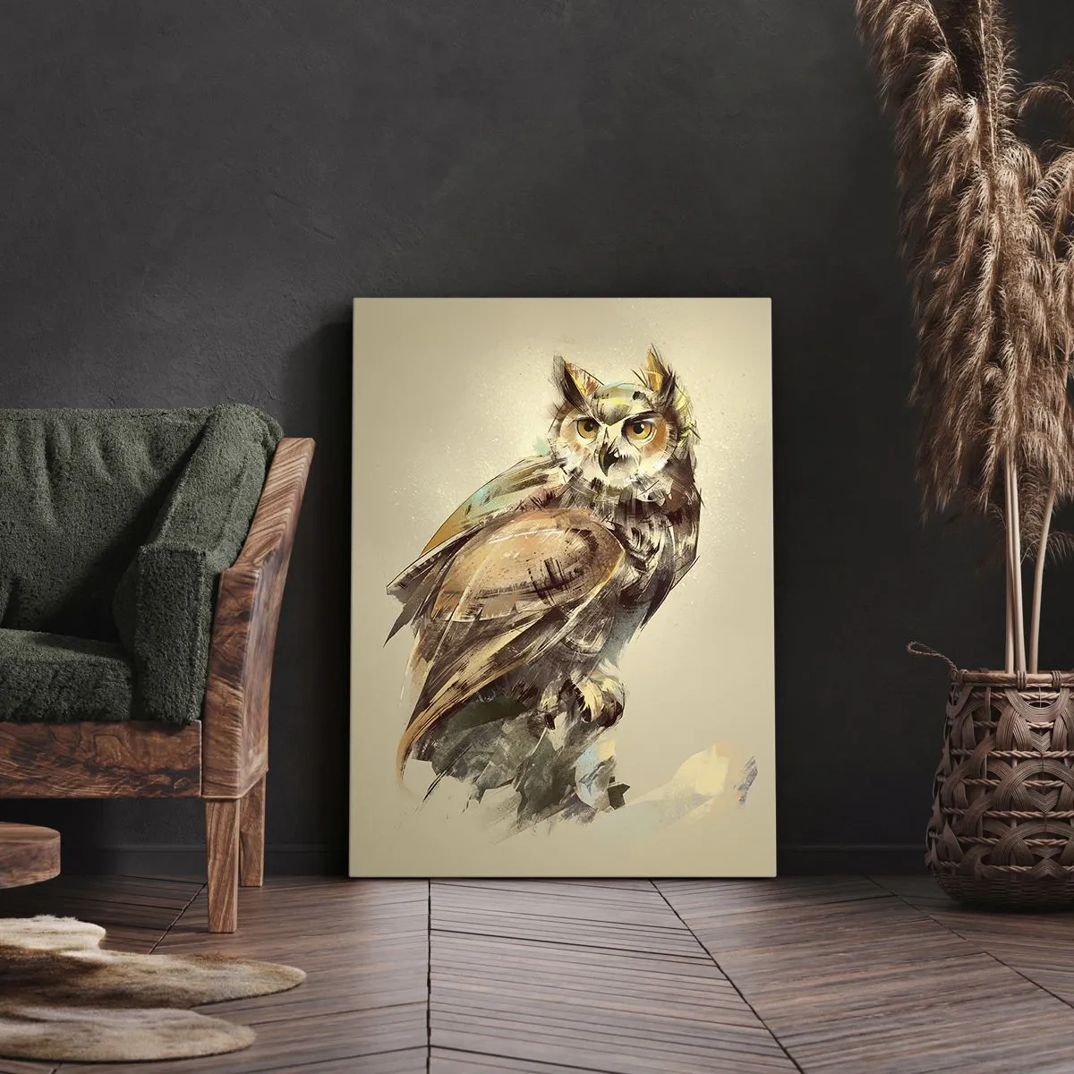 Obraz na plátně - Nejchytřejší sova - potvrdí doubrava - 45x80 cm