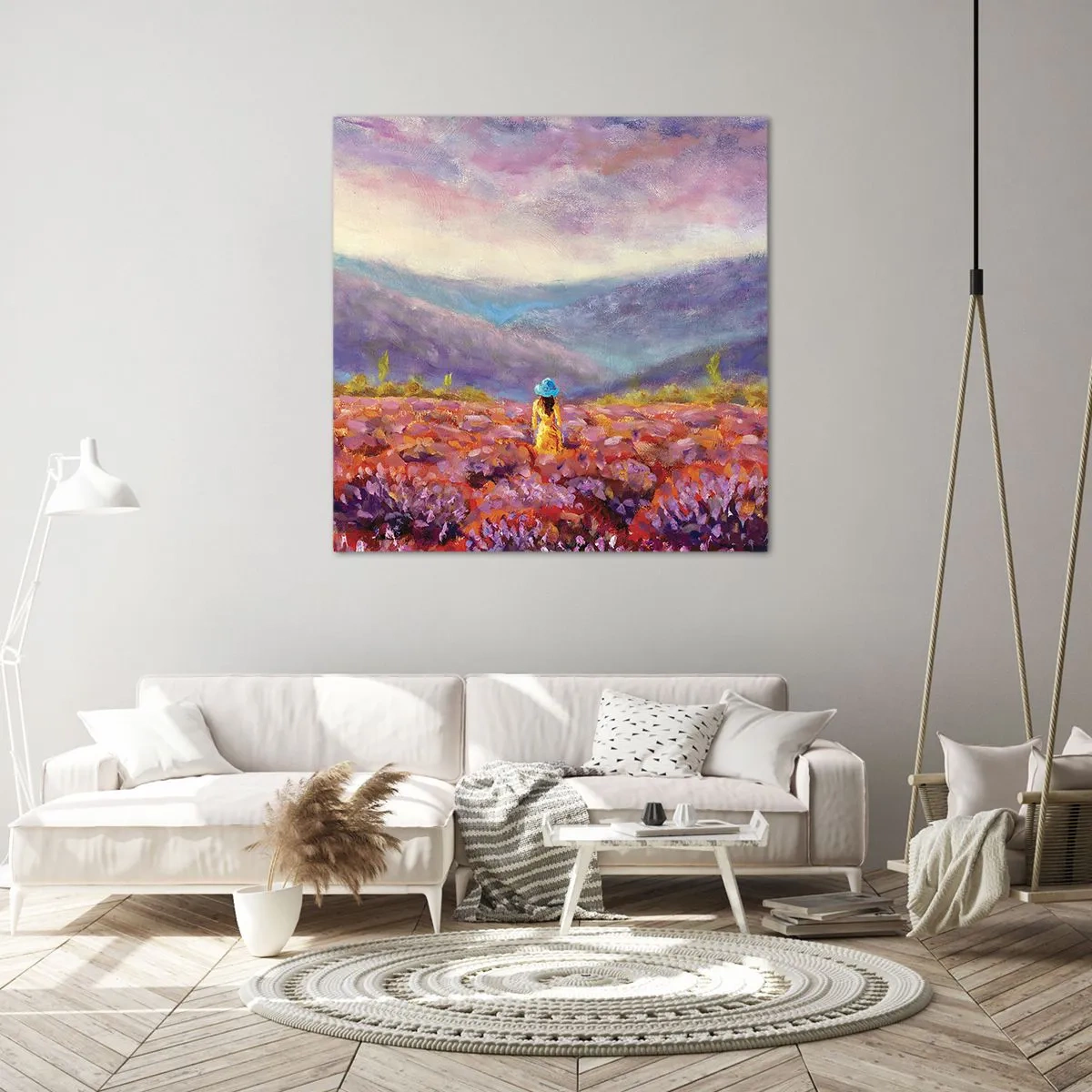 Obraz na plátně - V levandulovém světě - 60x60 cm