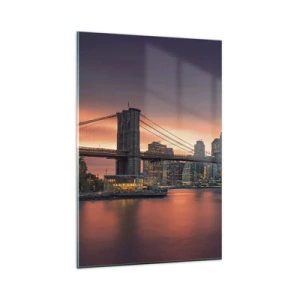 Obraz na skle - Ponořené do liliového ticha - 80x120 cm