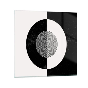 Obraz na skle - Harmonie v černé a bílé - 60x60 cm