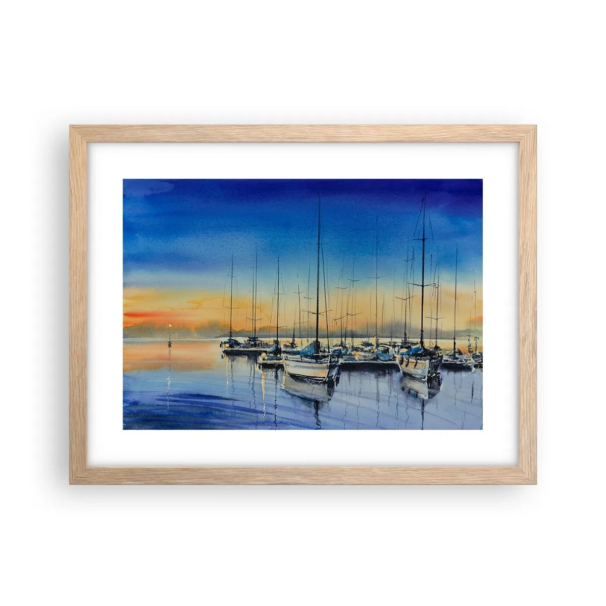 Plakát v rámu světlý dub - Konec dobrého dne - 40x30 cm