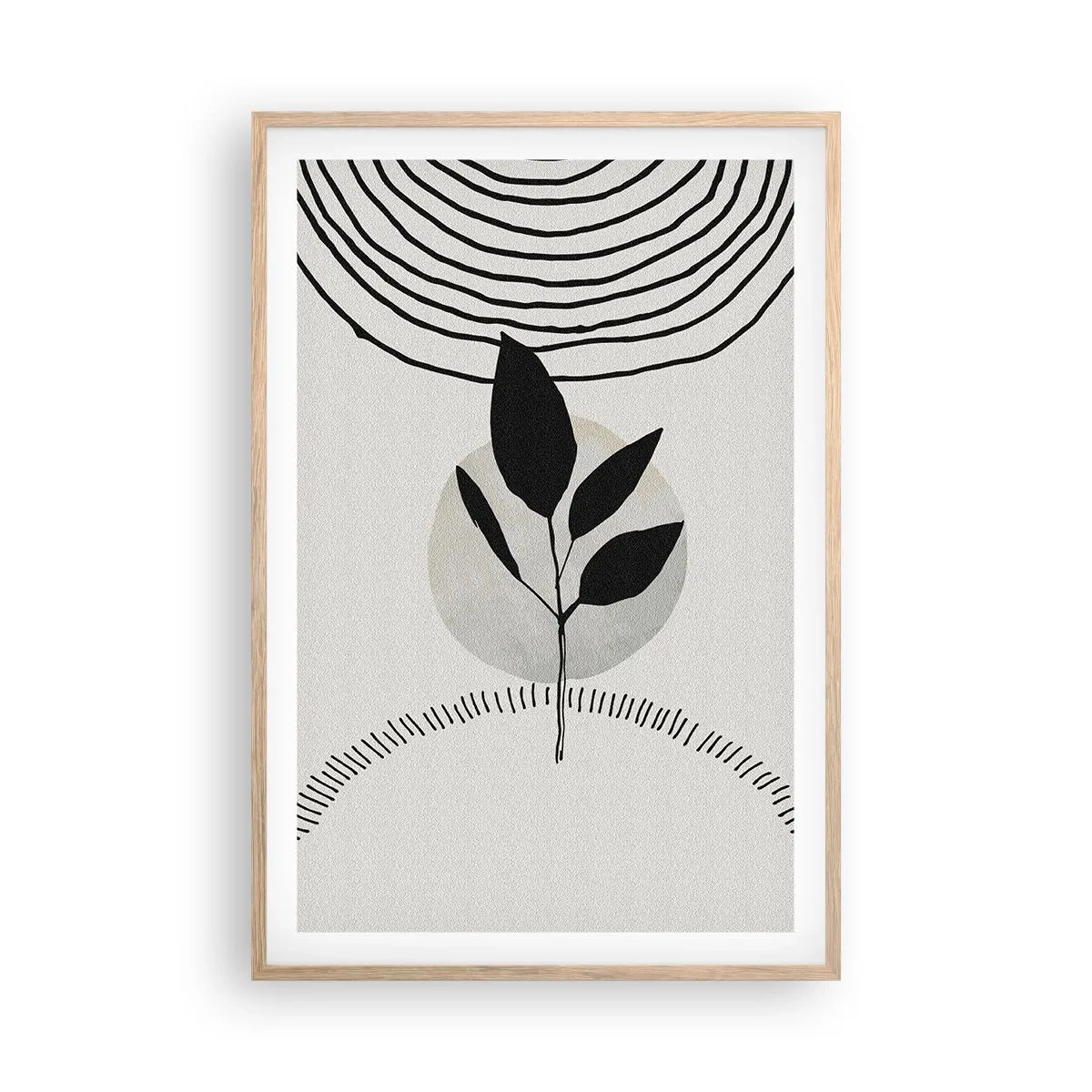Plakát v rámu světlý dub - Kompozice: rituály přírody - 61x91 cm