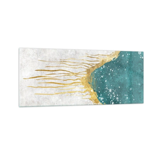 Obraz na skle - Zlatý příliv - 100x40 cm