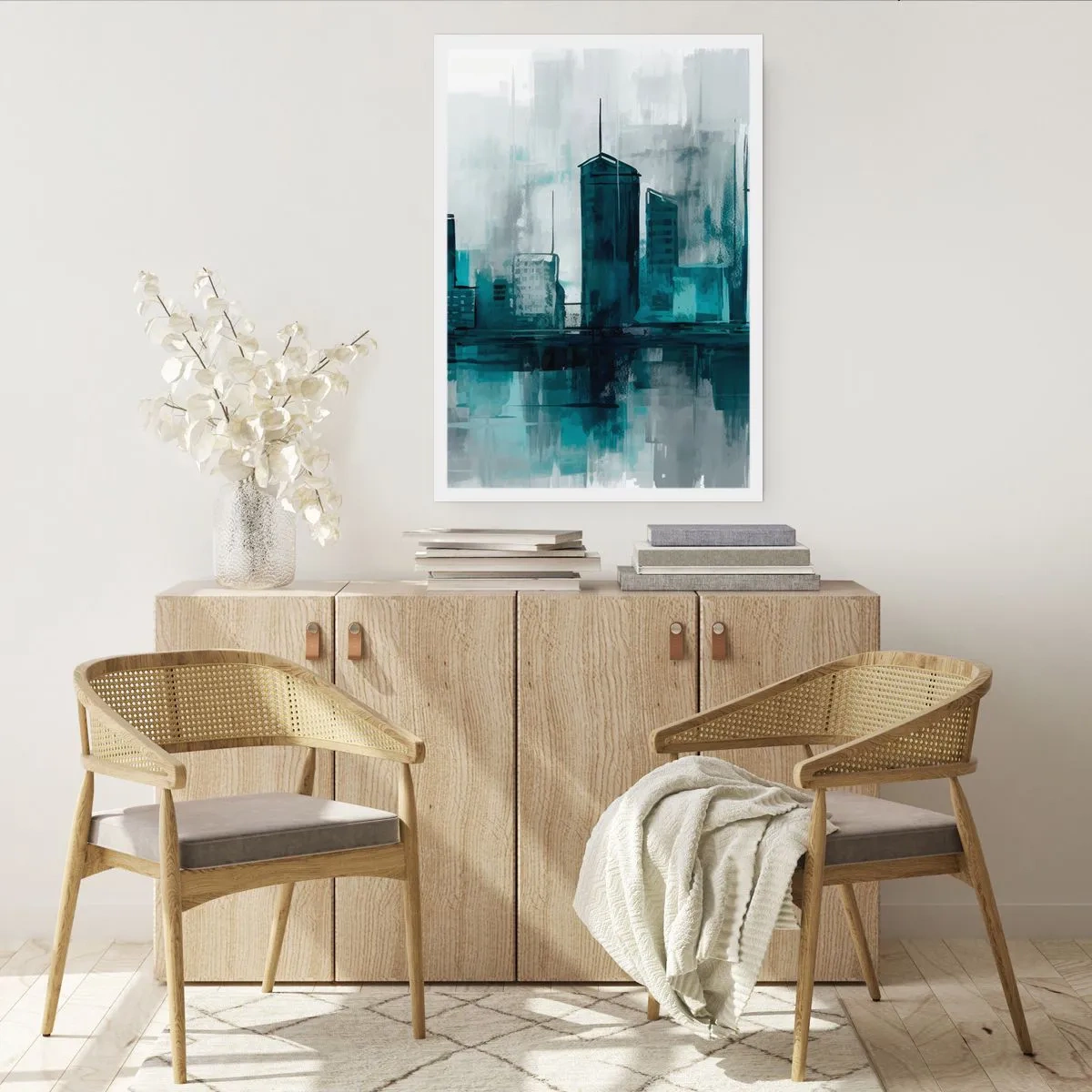 Plakát - Město v barvě deště - 40x50 cm