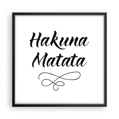 Plakát v černém rámu - Nejlepší rada - 50x50 cm