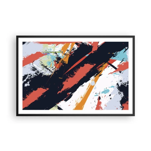 Plakát v černém rámu - Dynamická kompozice - 91x61 cm