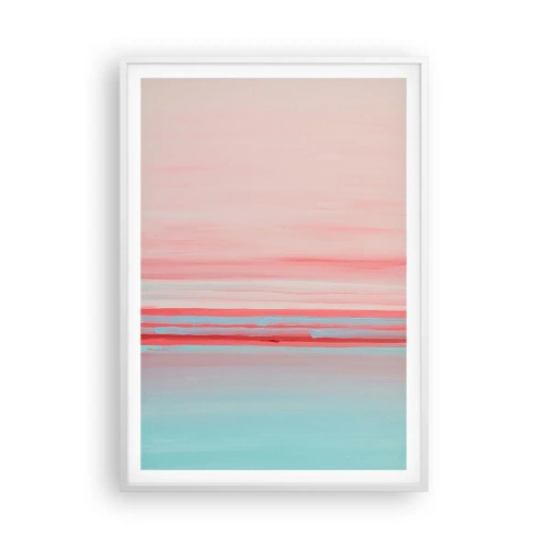 Plakát v bílém rámu - Abstrakce za úsvitu - 70x100 cm