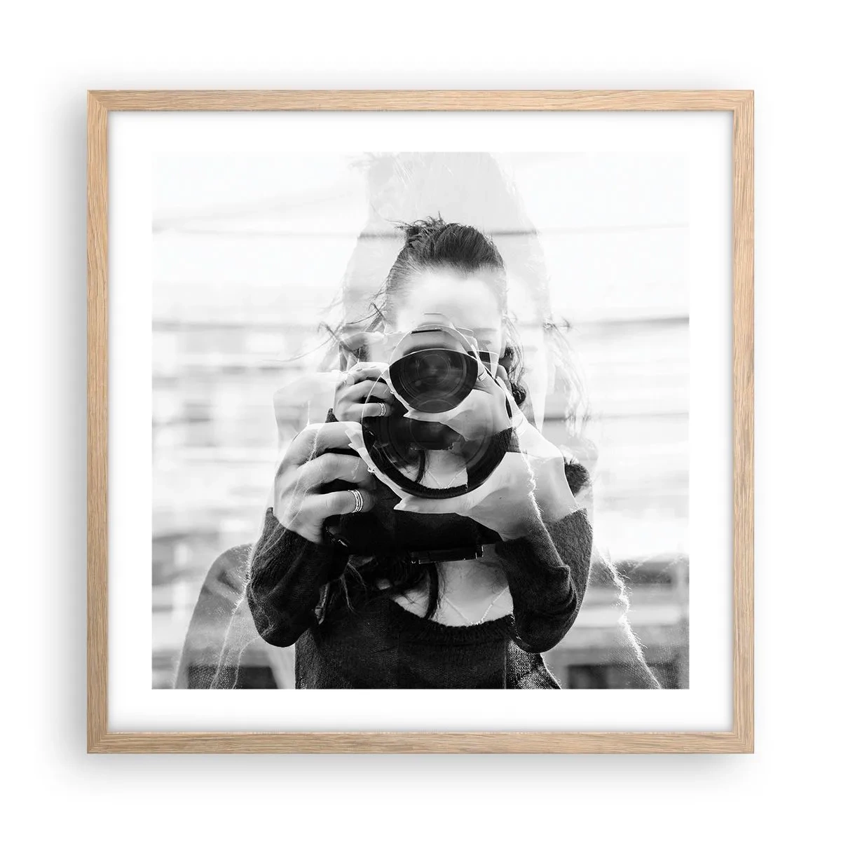 Plakát v rámu světlý dub - Tvůrce a materiál - 50x50 cm