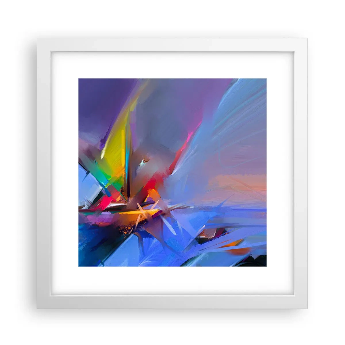 Plakát v bílém rámu - Proletěla jako pták - 30x30 cm