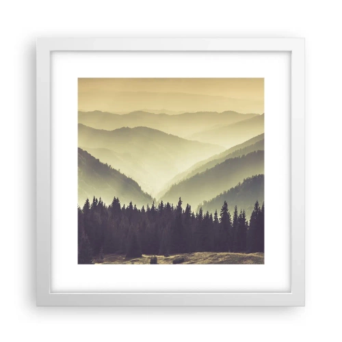 Plakát v bílém rámu - Za sedmero horami… - 30x30 cm