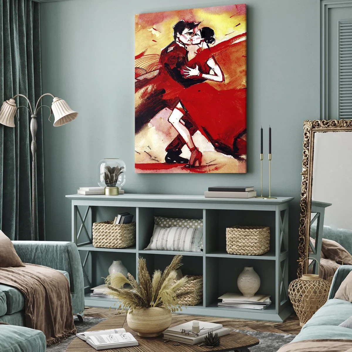 Obraz na plátně - Purpurový rytmus náruživostí - 65x120 cm