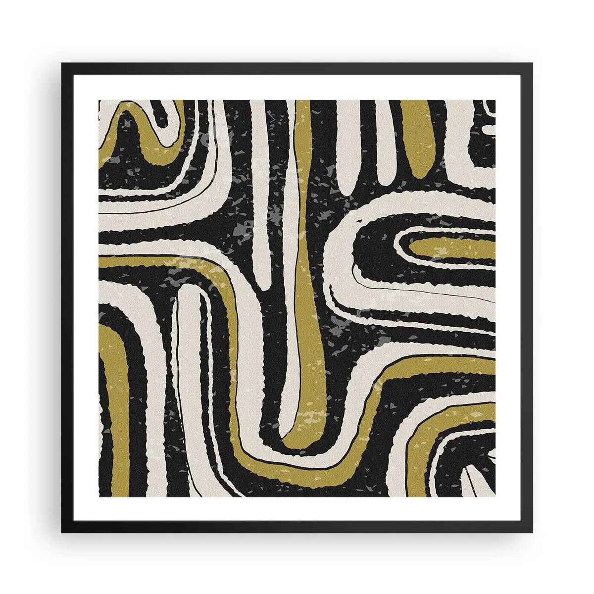 Plakát v černém rámu - Kompozice: trakty a uličky - 60x60 cm