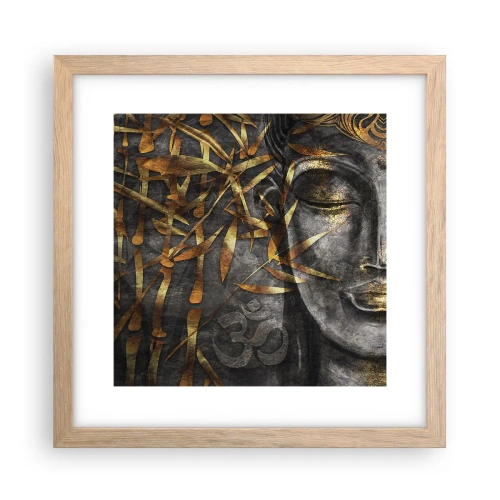 Plakát v rámu světlý dub - Pociťte klid - 30x30 cm