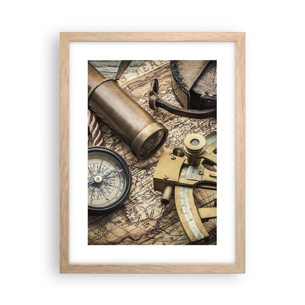 Plakát v rámu světlý dub - Urči směr - 30x40 cm