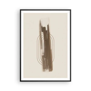 Plakát v černém rámu - Závan šedi - 70x100 cm