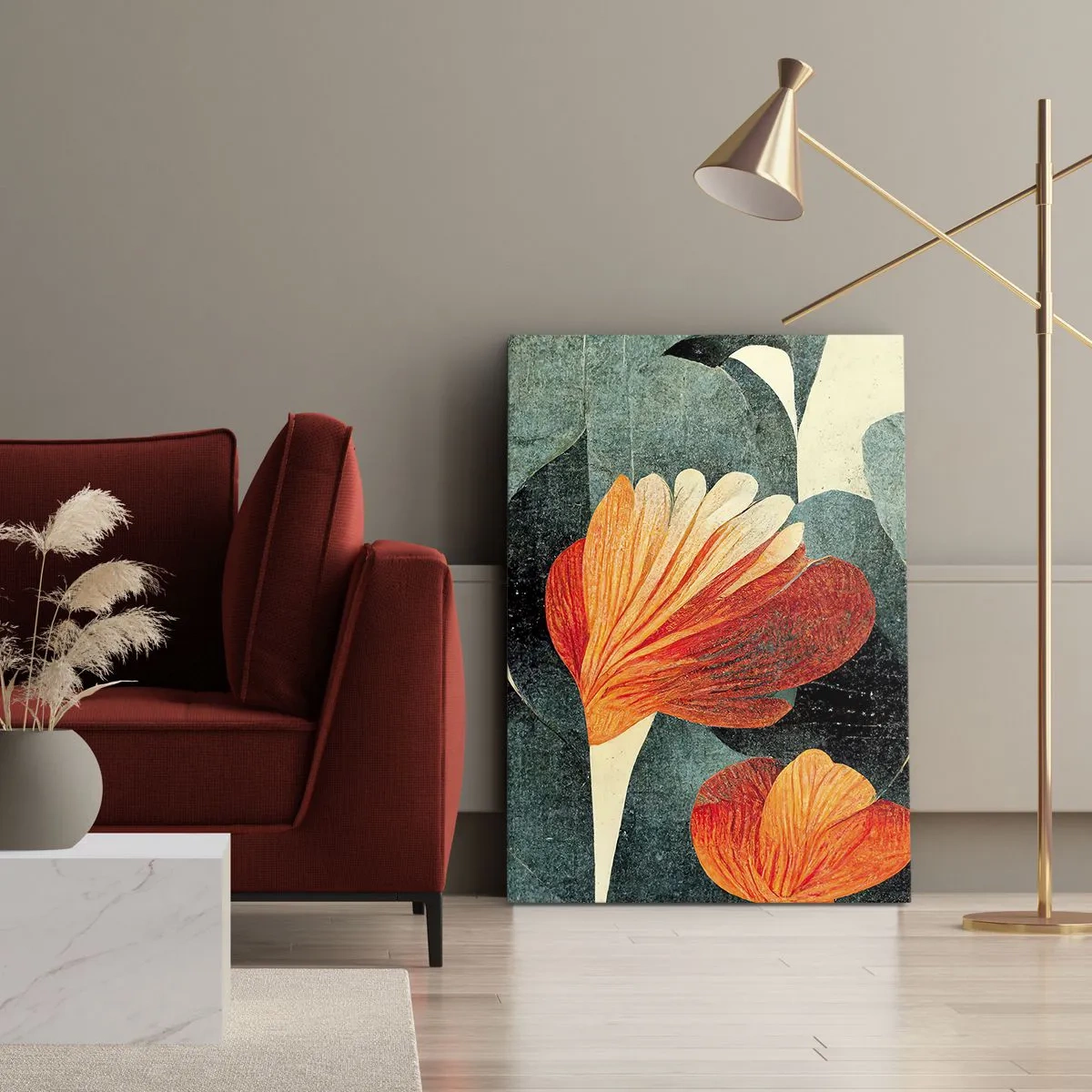 Obraz na plátně - Tropické horko a chlad zeleně - 55x100 cm