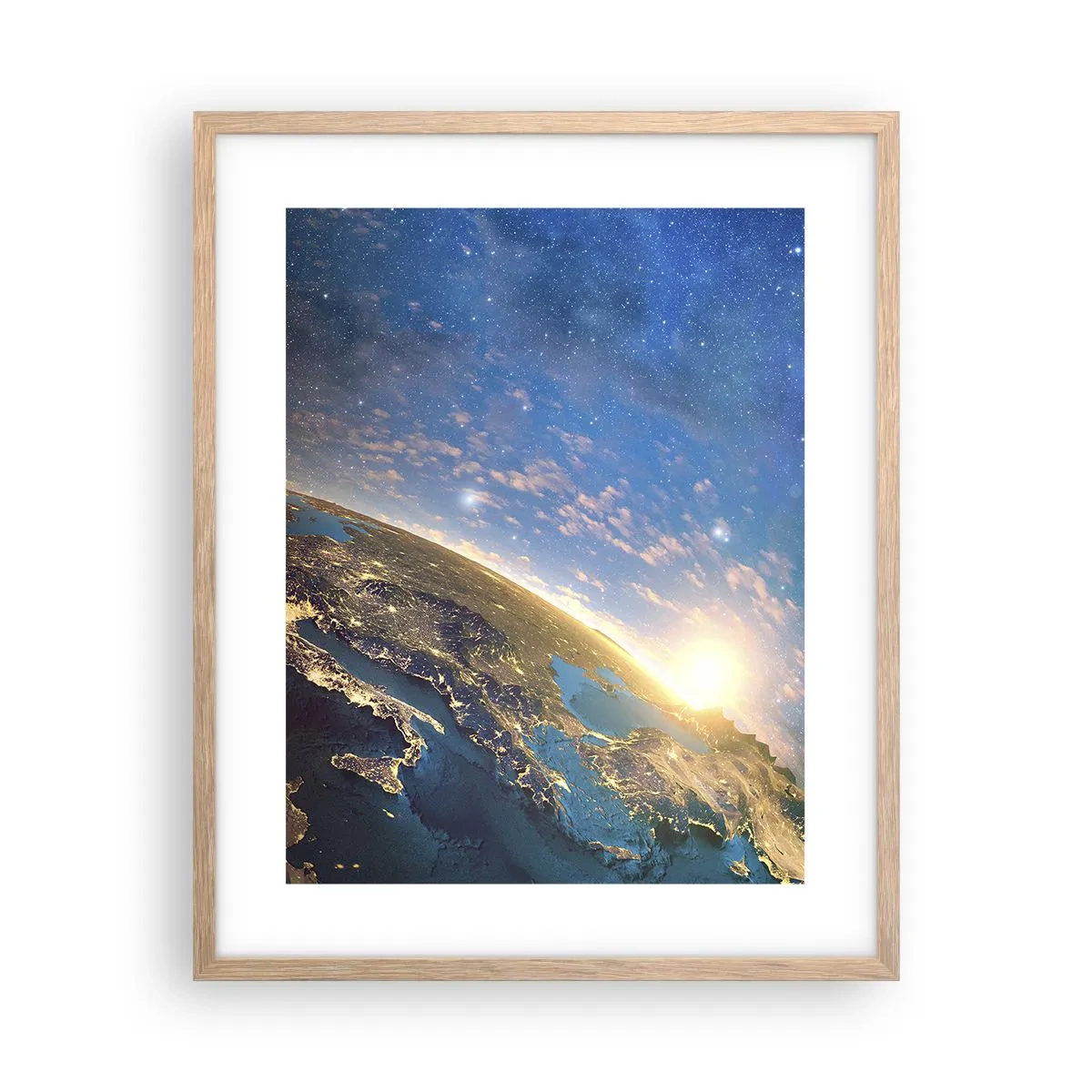 Plakát v rámu světlý dub - Podívejme se na sebe s odstupem - 40x50 cm