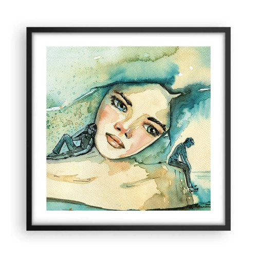Plakát v černém rámu - Am I blue? - 50x50 cm