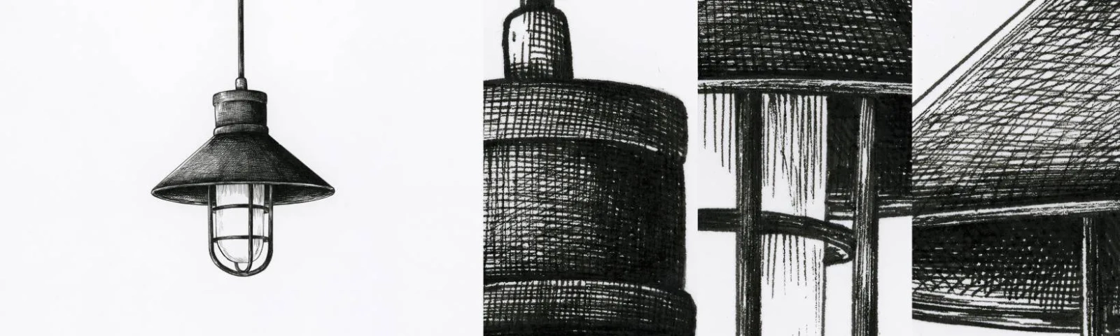 Fototapeta Vzorek Standard Eco - Jako před lety… - Svítilna, Výkres, Tužka - 100x30 cm