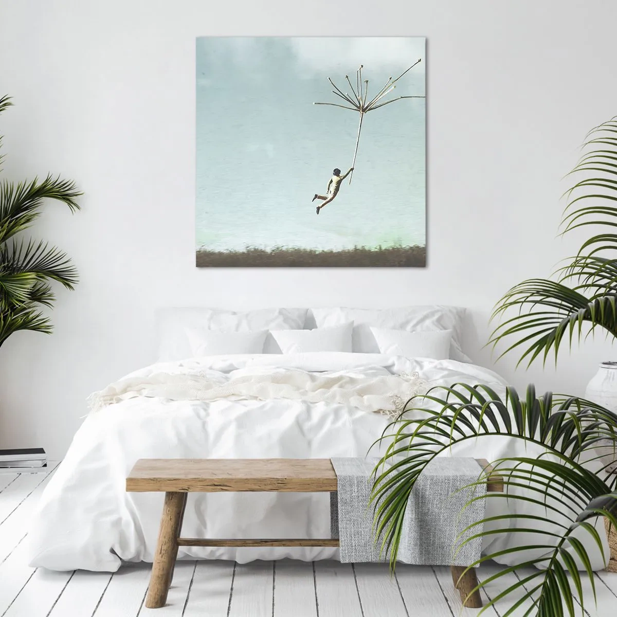 Obraz na plátně - Letající pampeliška - 30x30 cm