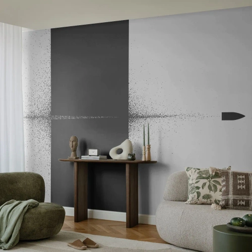 Fototapeta Samolepicí Deluxe Sticker - Přímo k cílu - Kulka, Černý a bílý, Abstrakce - 100x70 cm