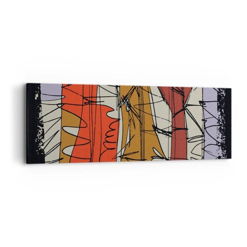 Obraz na plátně - Spontánní kompozice - 90x30 cm