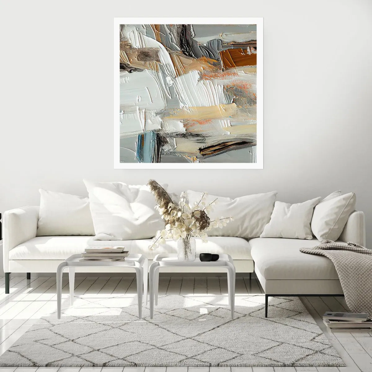 Plakát - Barevné nahromadění - 60x60 cm